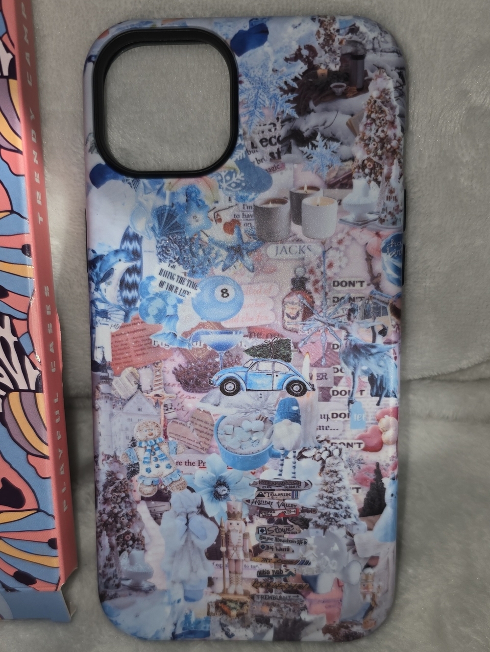 iPhone 15 Plus Case + Box Love Life Style On Collage Aesthetic Colorful Abstract